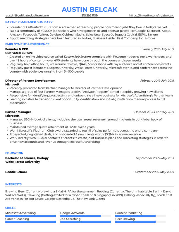 Resume Template For A Job from cultivatedculture.com