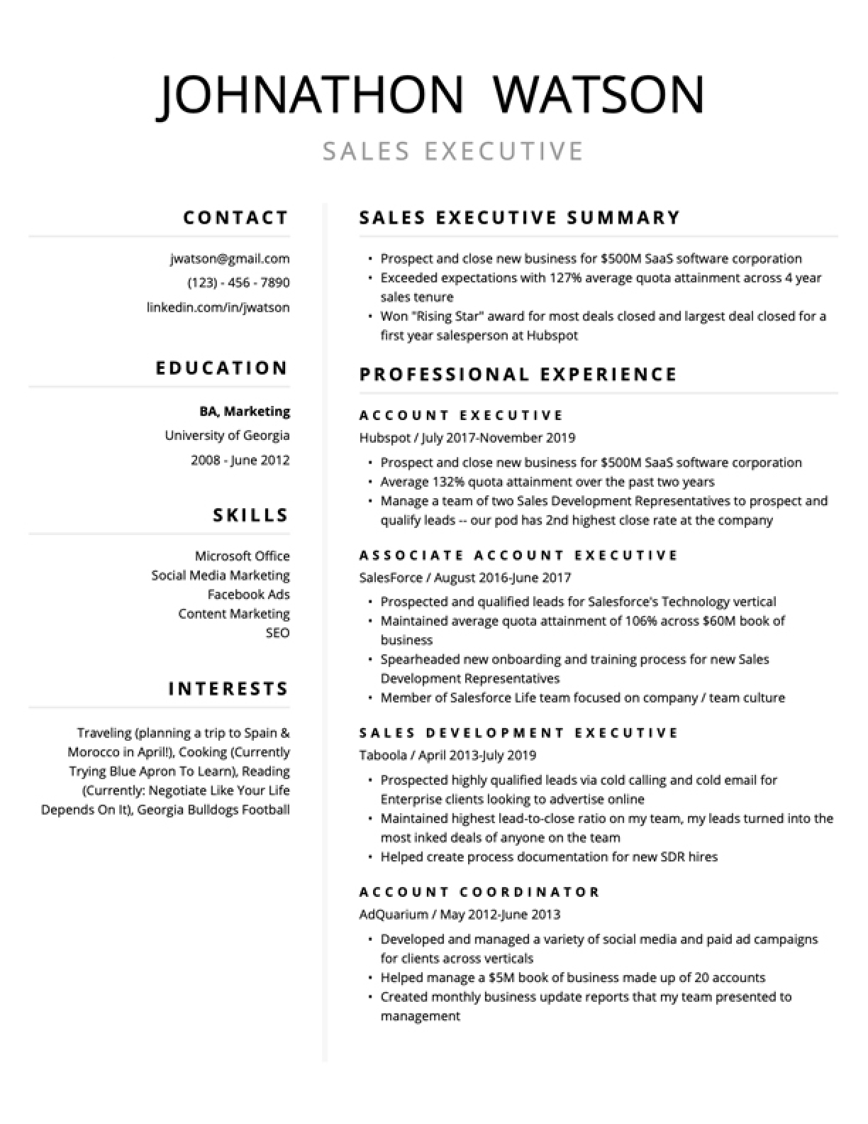 resume for free download