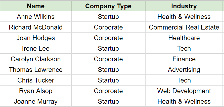 Niche Spreadsheet Screenshot - The Complete Guide To Start A Business While Working Full Time