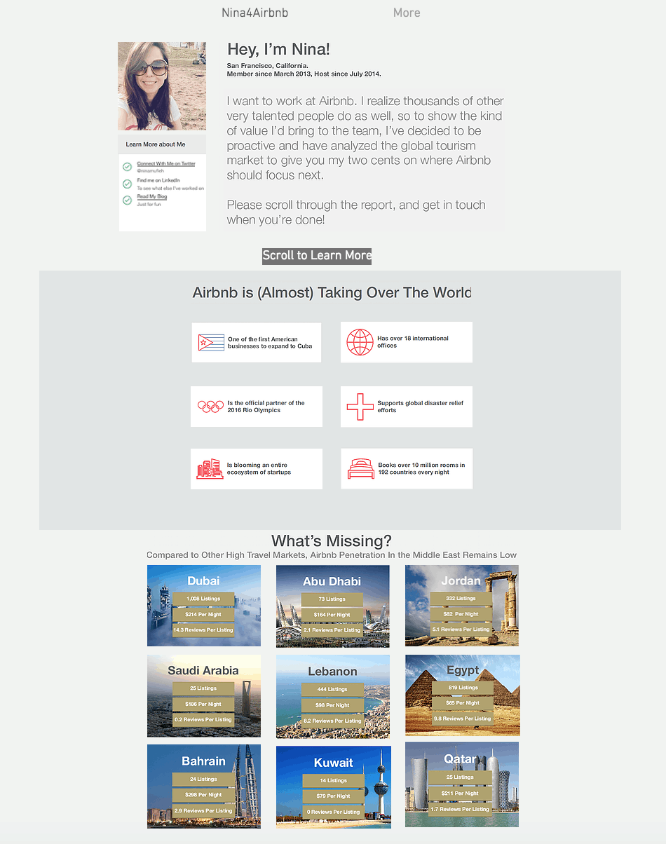 Nina For AirBnB Website Screenshot