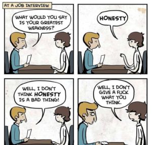 Job Interview Comic - The Wrong Weakness For Interviews