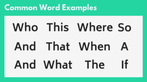 Common Resume Word Examples Chart