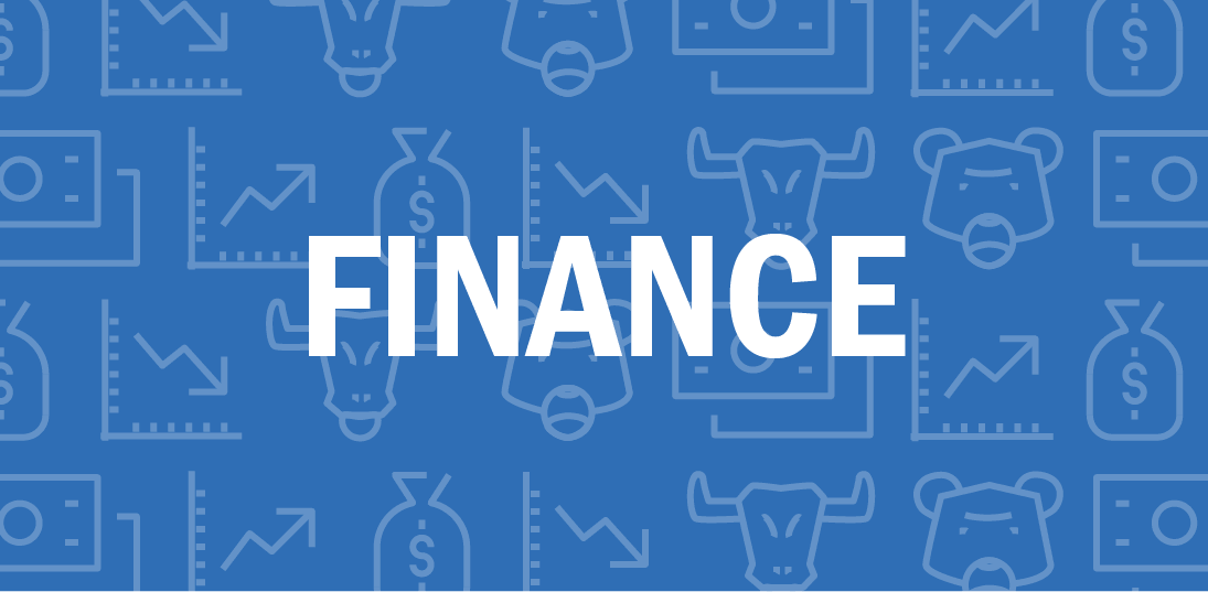 The word finance spelled out
