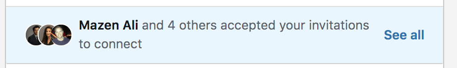 Examples of New LinkedIn Connections