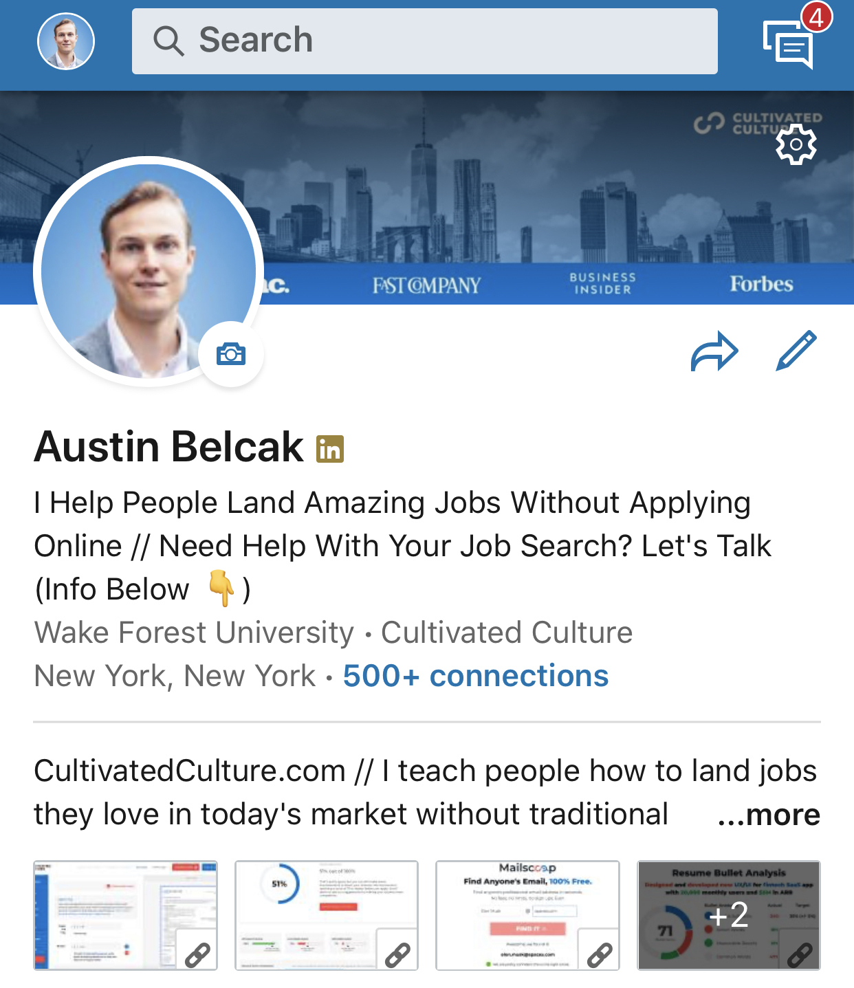 linkedin job page