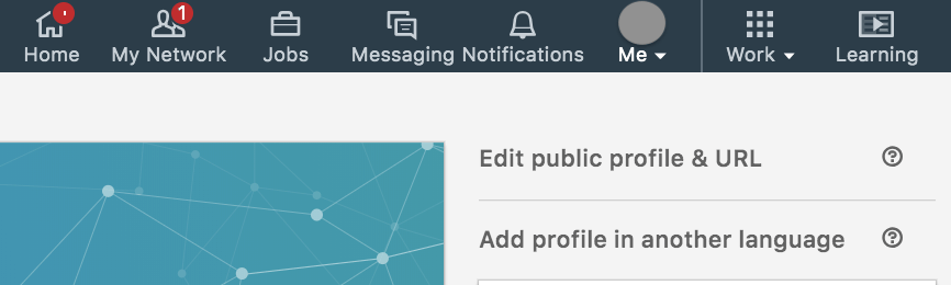 Screenshot of LinkedIn public profile and URL setting