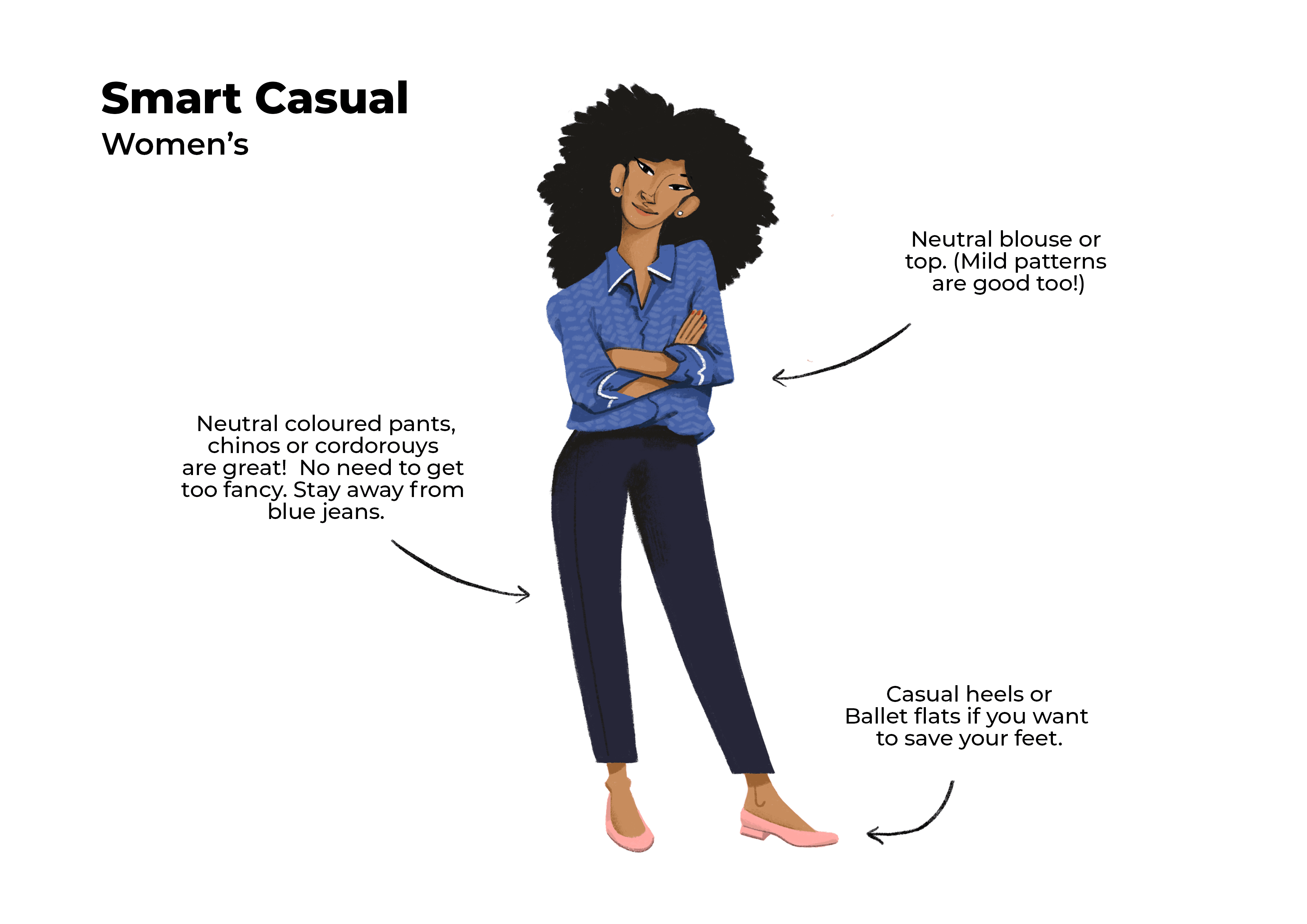 business casual women interview