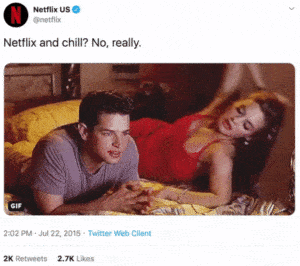 Example of Netflix being awesome on social media