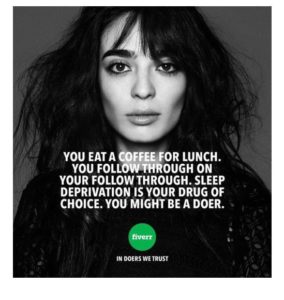 Fiverr Ad About Hustle Culture And Burnout