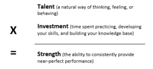 Talent x Investment = Strength
