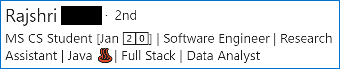 LinkedIn Headline Example #3 For Software Engineering Students