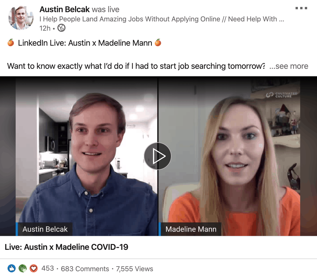 Austin and Madeline Mann LinkedIn Live Session