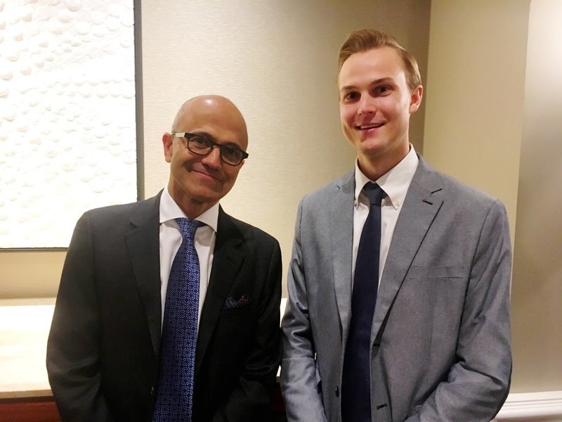 Austin Belcak & Microsoft CEO Satya Nadella