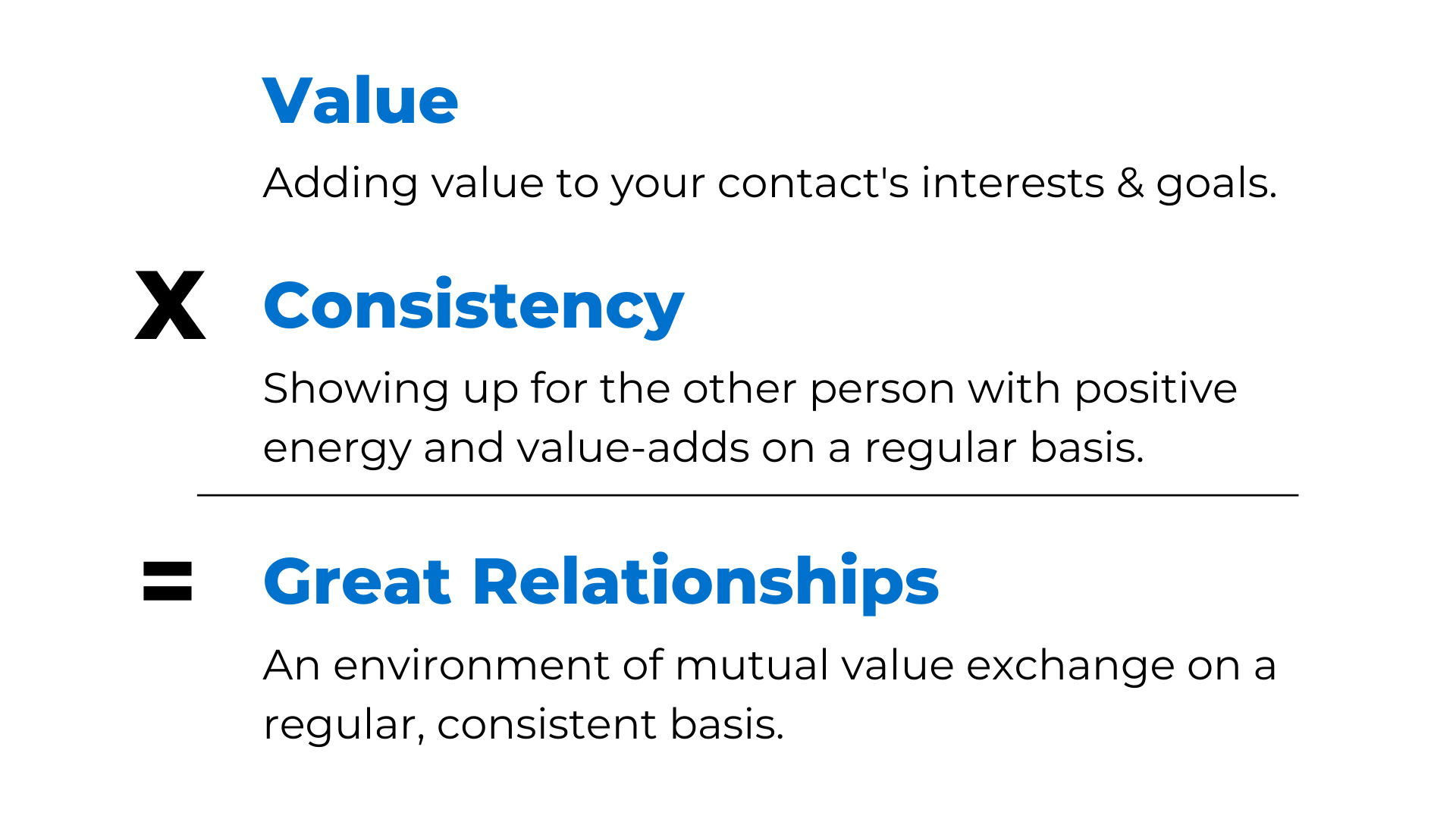How To Network - The Value Equation