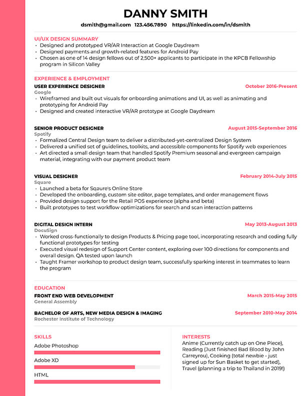 Cultivated Culture Resume Design Template Danny Smith