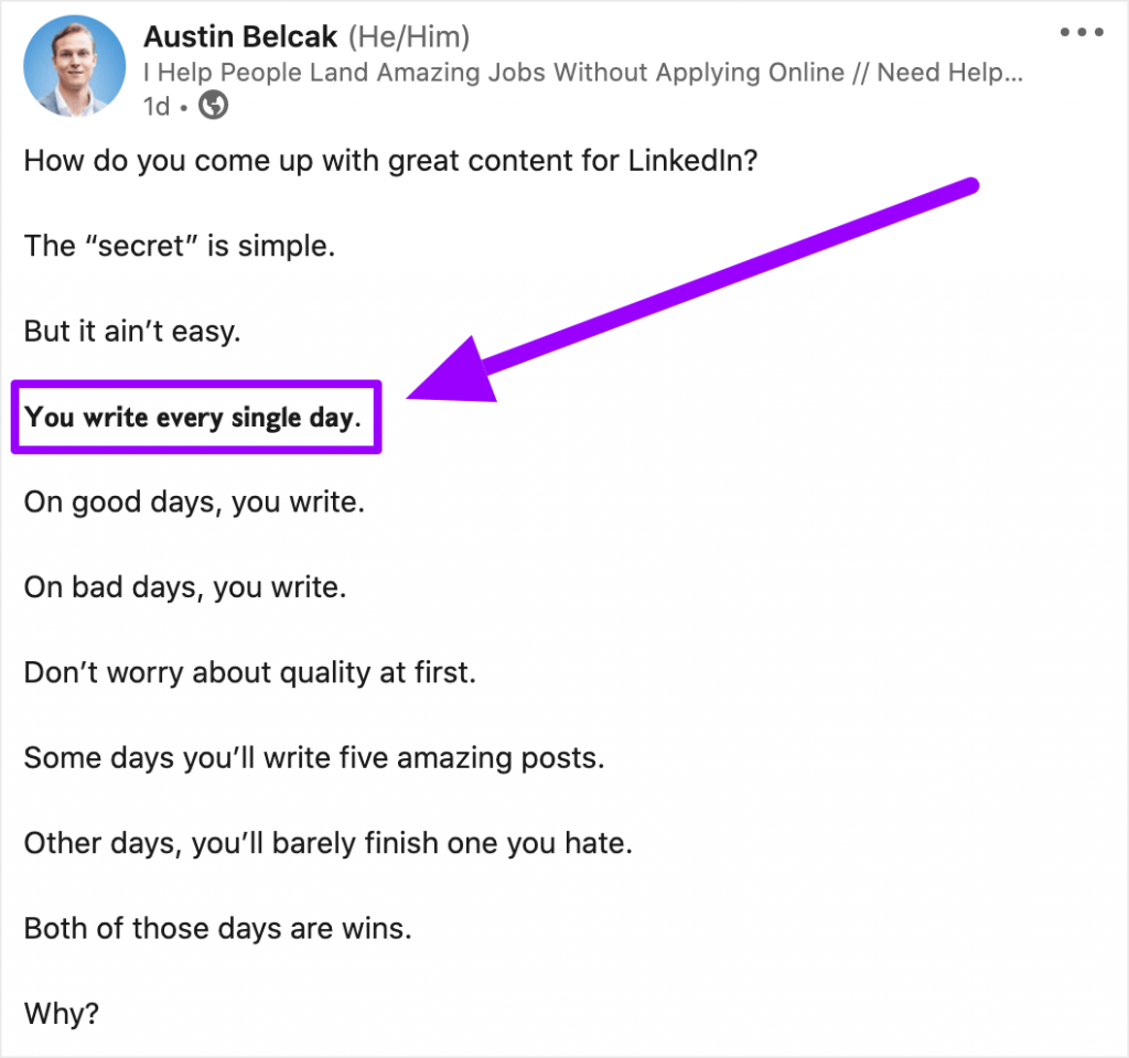 How To Bold Text On Linkedin Post