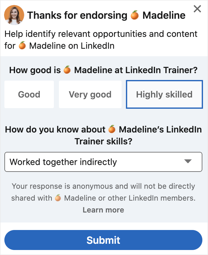 Endorse Someone On Linkedin