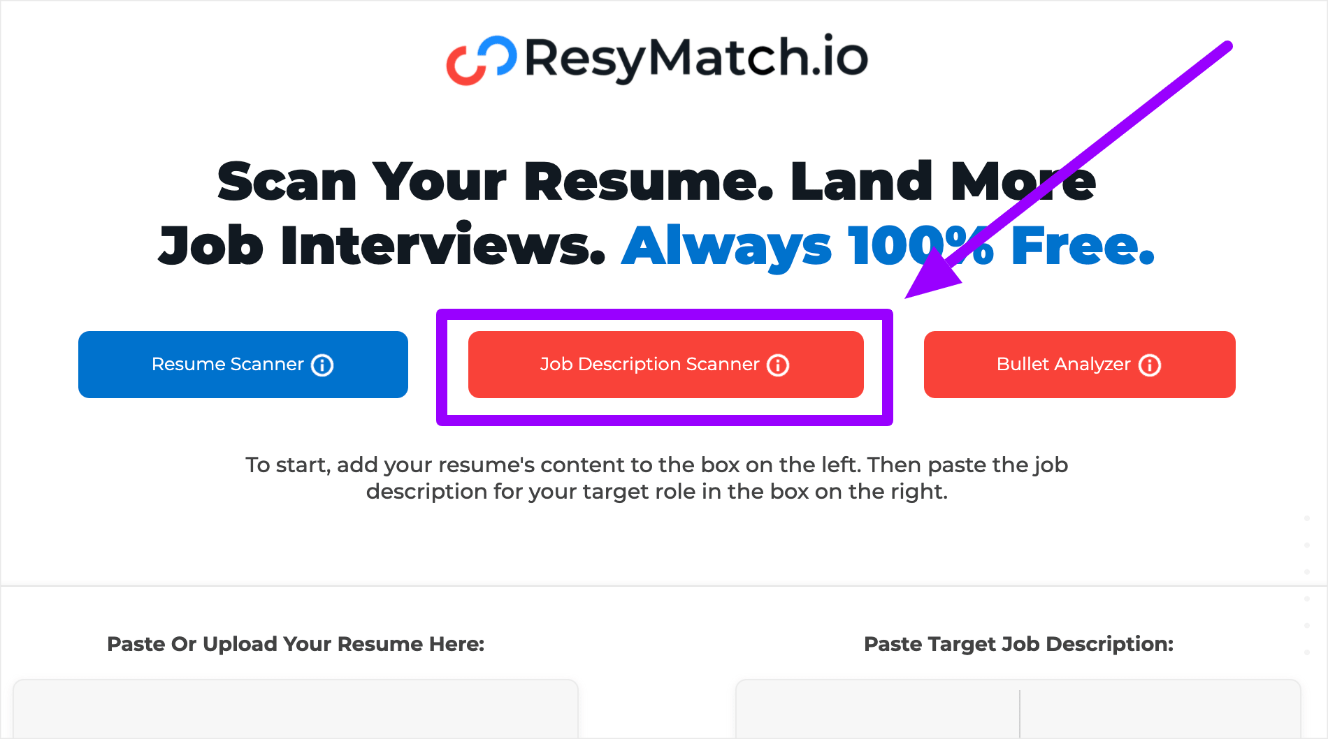 Selecting ResyMatch Job Description Scanner