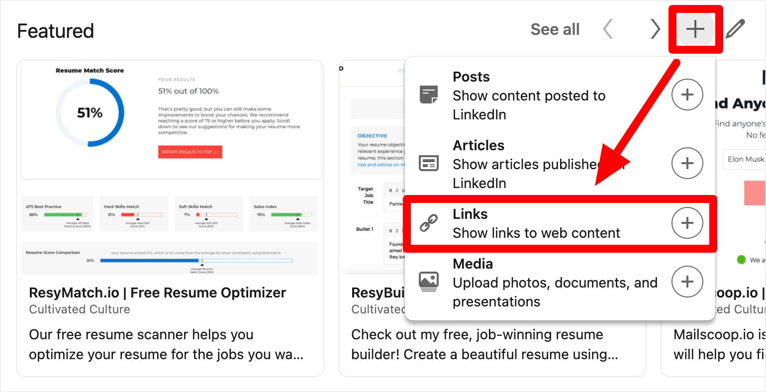 How To Add Live Resume To Your LinkedIn Featured Section