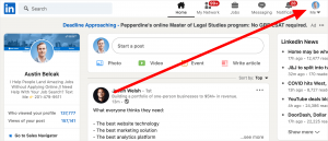 Location of Me Icon On LinkedIn