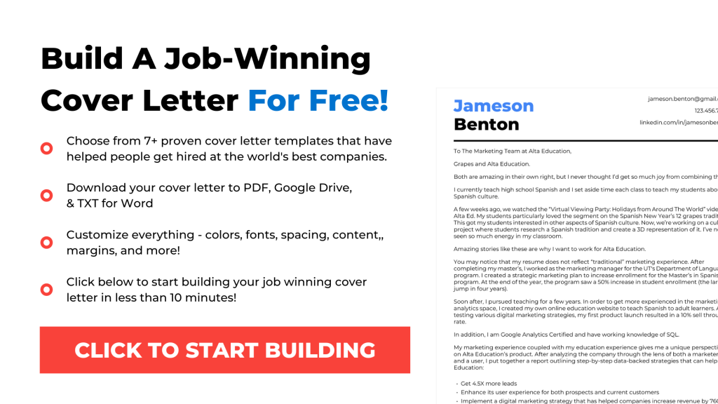 job winning cover letters