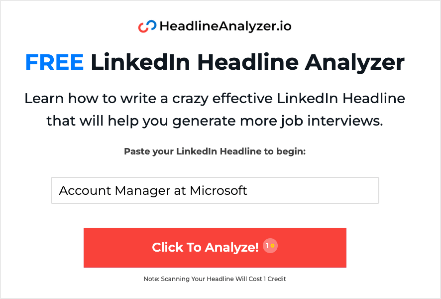 HeadlineAnalyzer.io - Free LinkedIn Headline Analyzer Tool