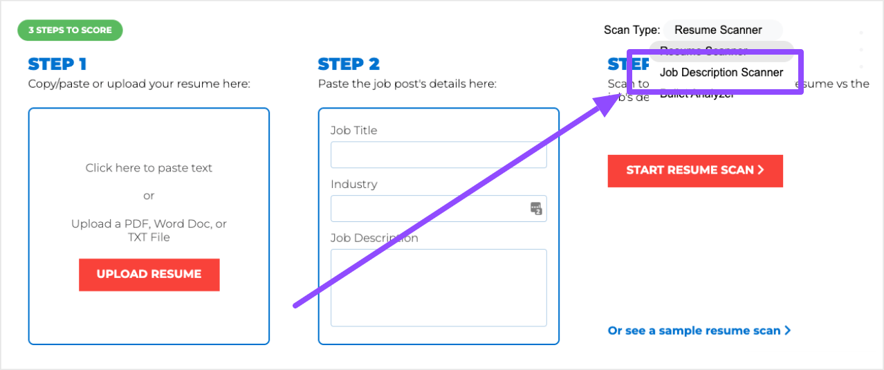 ResyMatch - How To Locate Job Description Scanner For LinkedIn Keywords