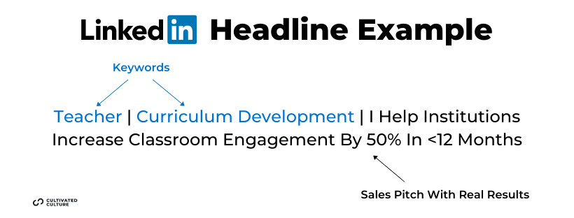 LinkedIn Headline Example For Teacher
