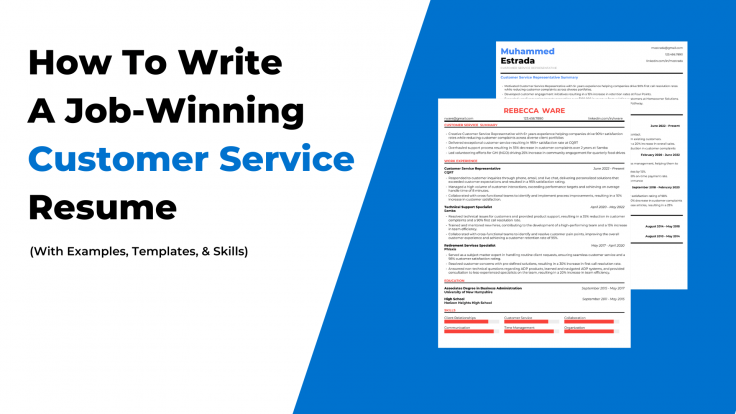 customer service blurb resume