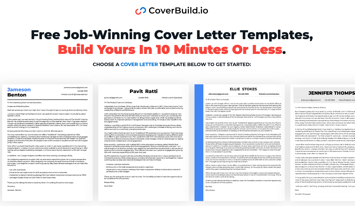 The Best Cover Letter Templates
