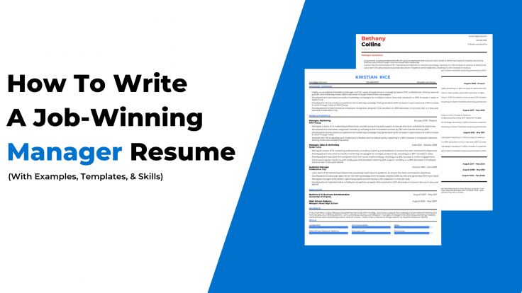 resume skills examples manager