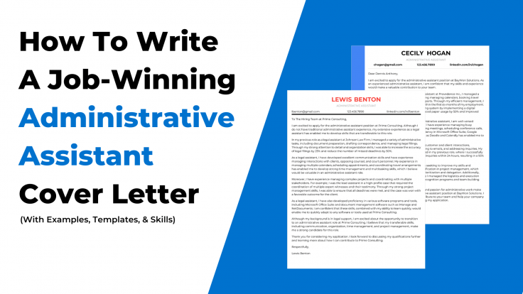 cover letter for an administrative assistant