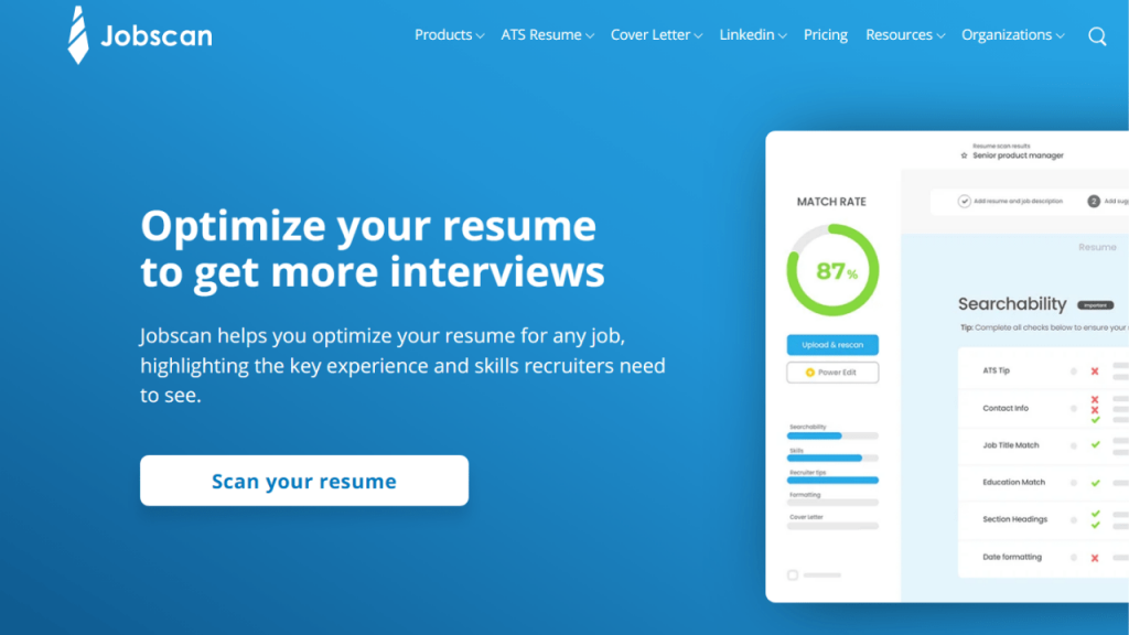 Jobscan Resume Scan