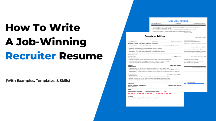 resume sample for it recruiter