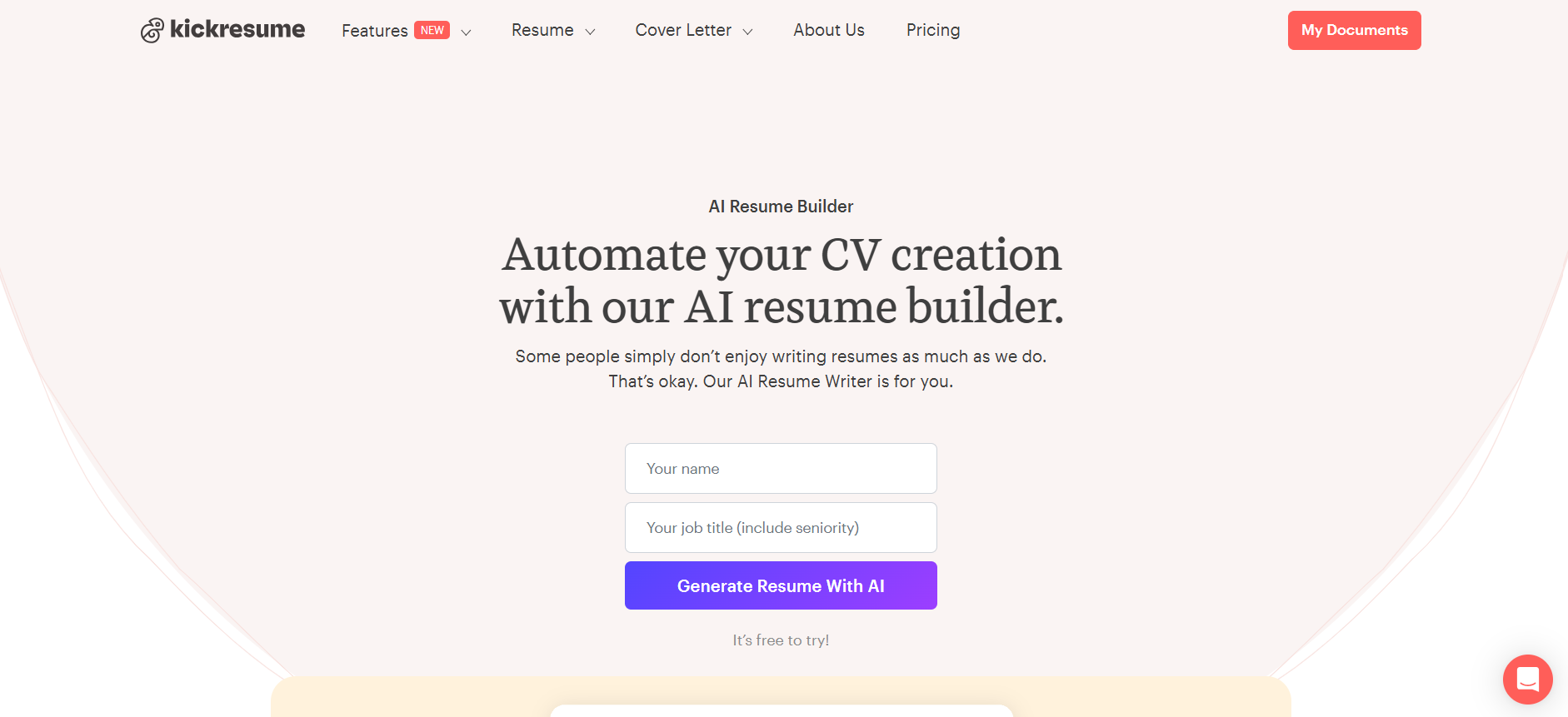 Kickresume Resume Builder