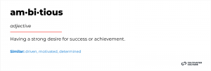 Another Word For Ambitious