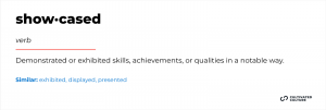 Showcase Synonyms For Re